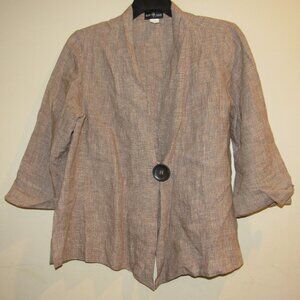 Connie’s MOON LIGHT Los Angeles Woven Single BIG BUTTON Lagenlook Jacket OS